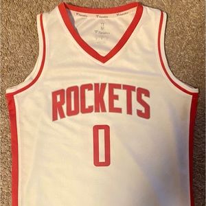 New Houston Rockets Russell Westbrook #0 White Stitched Jersey Size Youth Med.